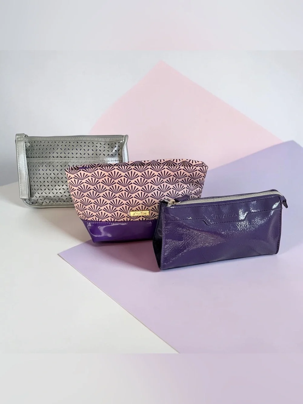 Shiseido Cosmetic Makeup Pouch Bag Lot of 3 NWOT